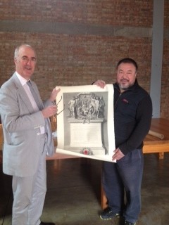 Ai Weiwei receiving his RA diploma