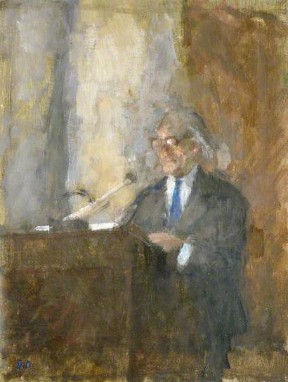Sir Hugh Casson Lecturing.jpg image